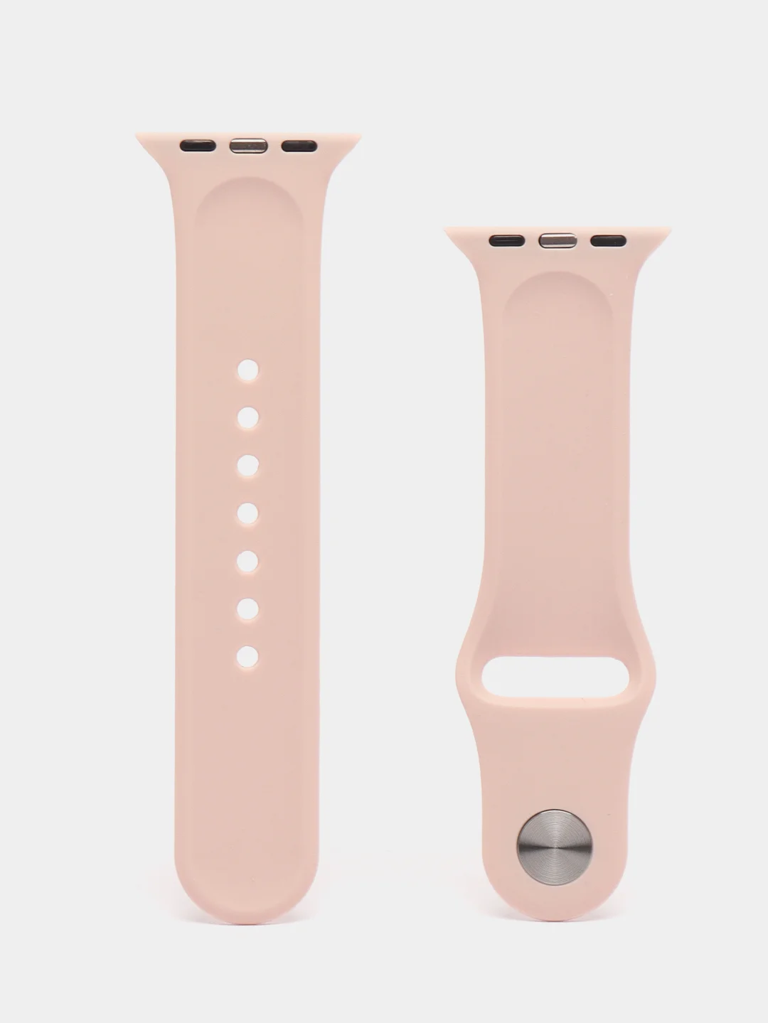 Пудровый ремешок для Apple Watch 3, 4, 5, 6, SE, 7, 8, ultra, силиконовый