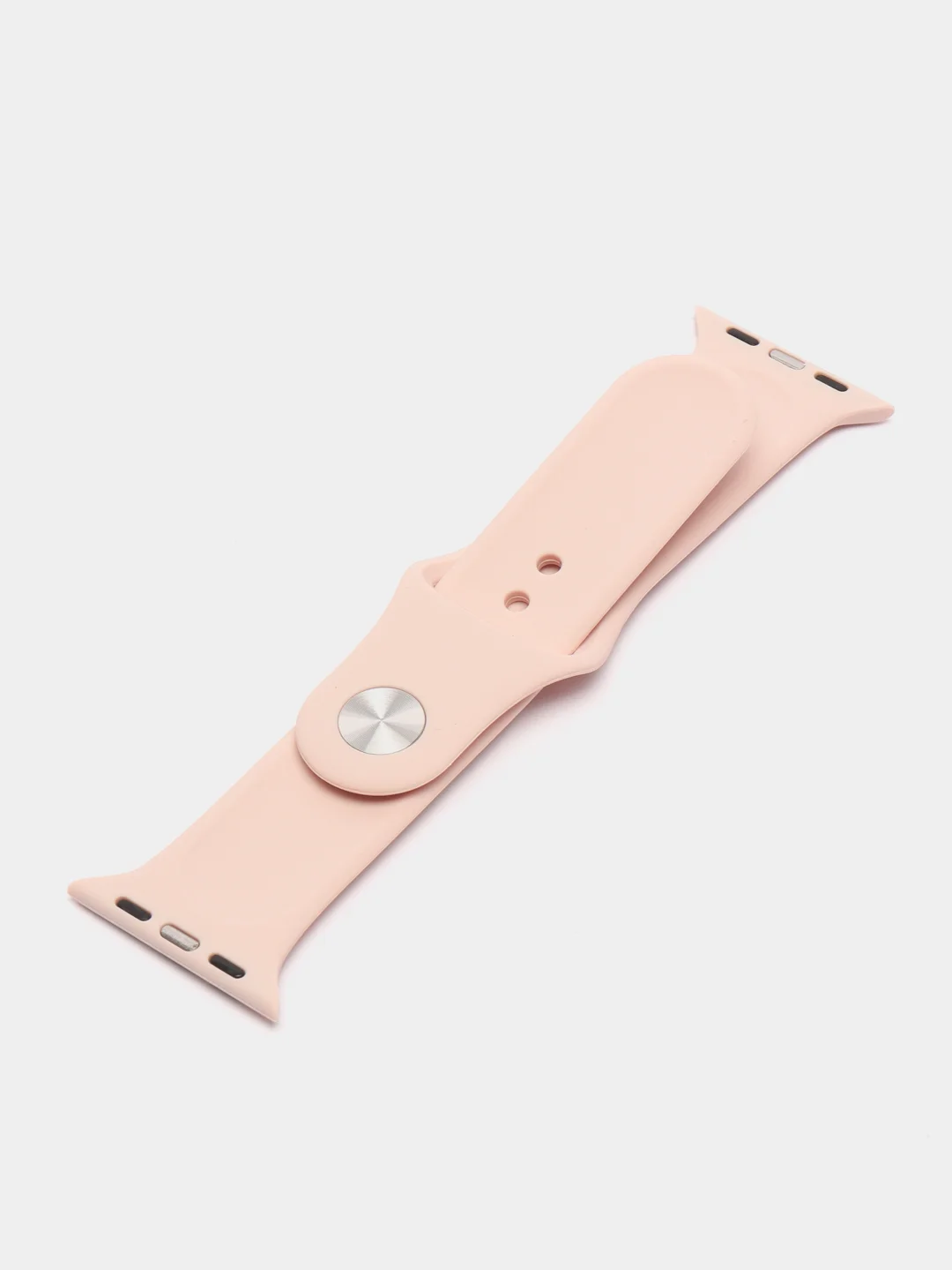 Пудровый ремешок для Apple Watch 3, 4, 5, 6, SE, 7, 8, ultra, силиконовый
