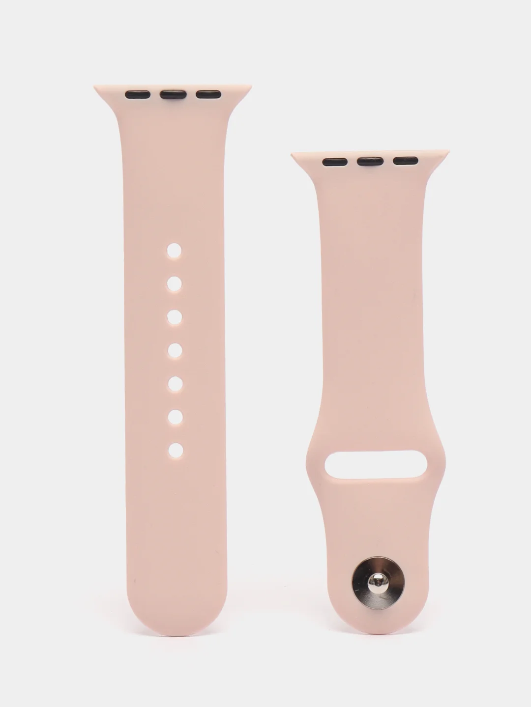 Пудровый ремешок для Apple Watch 3, 4, 5, 6, SE, 7, 8, ultra, силиконовый