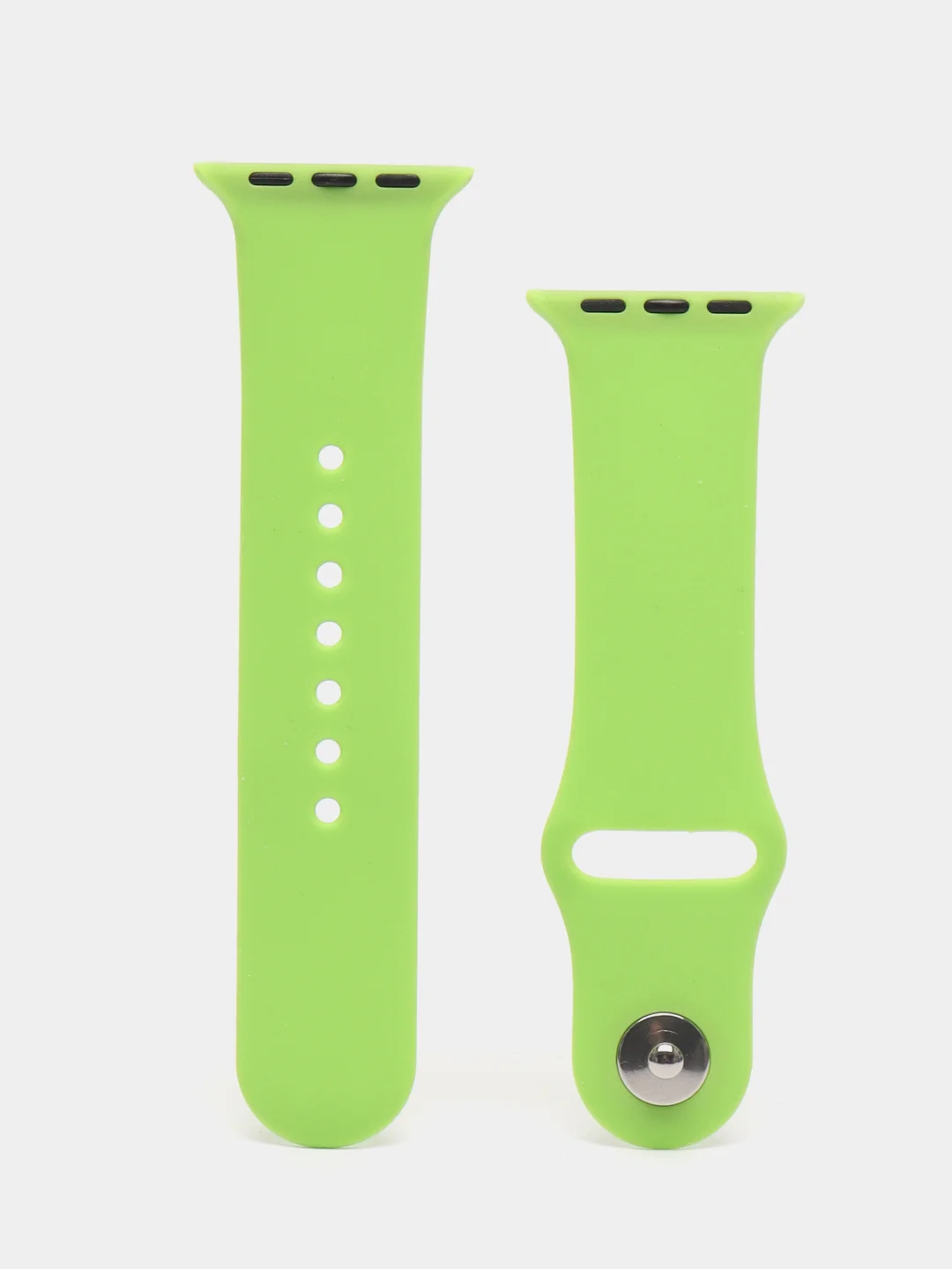 Салатовый ремешок для Apple Watch 3, 4, 5, 6, SE, 7, 8, ultra, силиконовый