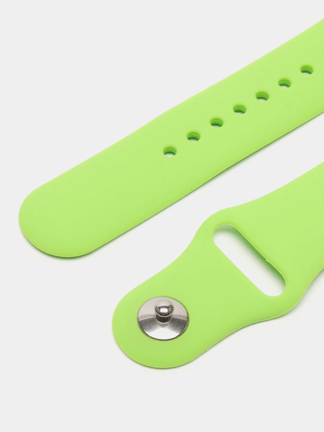 Салатовый ремешок для Apple Watch 3, 4, 5, 6, SE, 7, 8, ultra, силиконовый