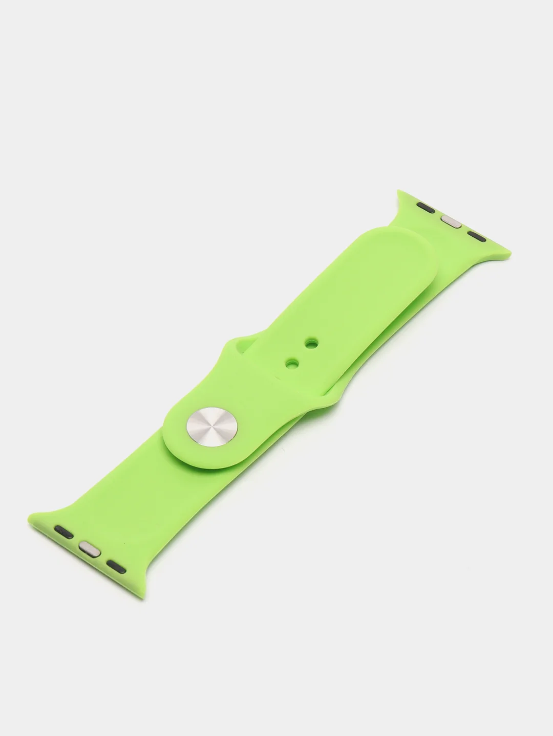 Салатовый ремешок для Apple Watch 3, 4, 5, 6, SE, 7, 8, ultra, силиконовый