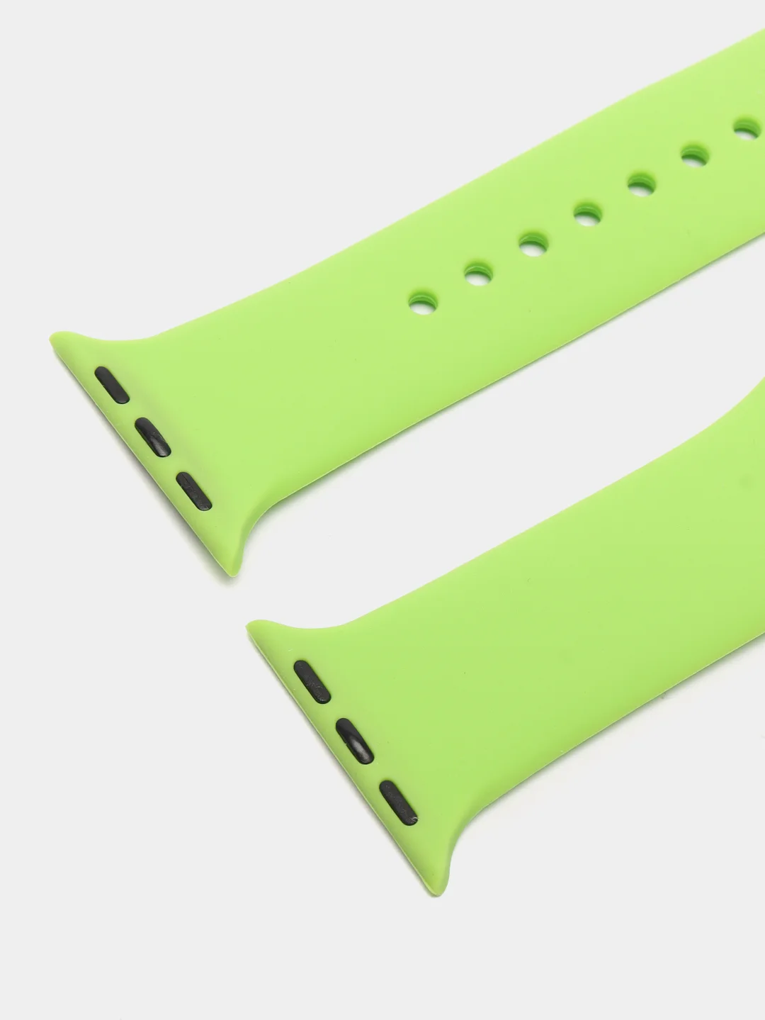 Салатовый ремешок для Apple Watch 3, 4, 5, 6, SE, 7, 8, ultra, силиконовый