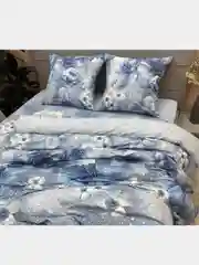 Постельное белье 1,5 сп / 2 спальное / евро/ семейный Бязь ivSubelIa "Космея", 70x70