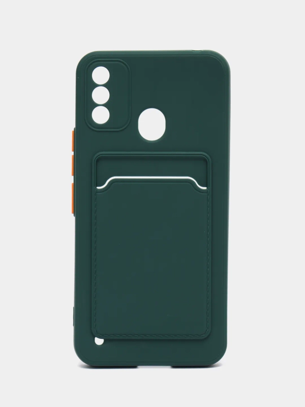 Чехол для Itel A48 (Ител А48), с карманом для карт