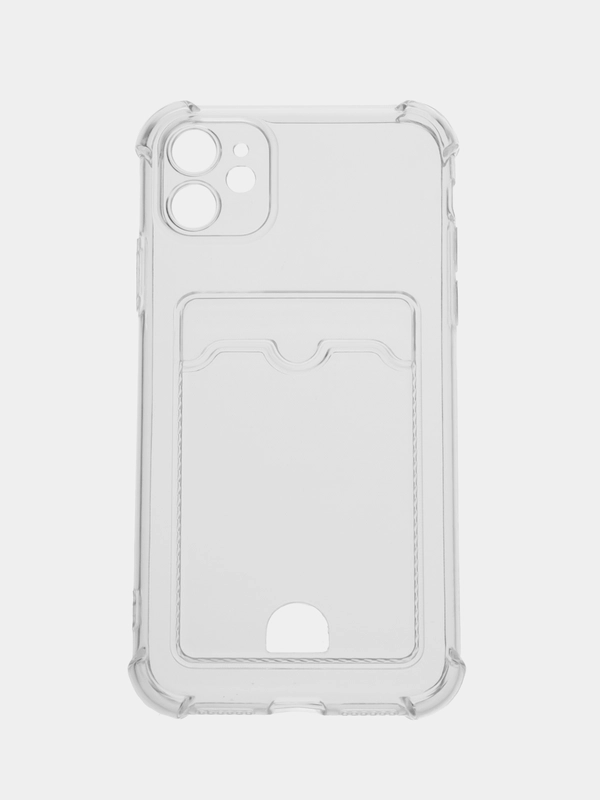 Чехол для iPhone (Айфон) 11, 12, 13, 14, XR, 7, 8, Plus, Pro Max, с картхолдером, силиконовый