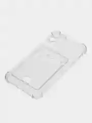 Прозрачный чехол для iPhone (Айфон) 11, 12, 13, 14, XR, 7, 8, Plus, Pro Max, с картхолдером, силиконовый