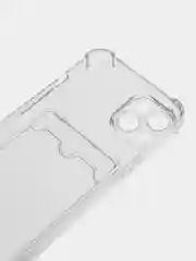 Прозрачный чехол для iPhone (Айфон) 11, 12, 13, 14, XR, 7, 8, Plus, Pro Max, с картхолдером, силиконовый