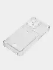 Прозрачный чехол для iPhone (Айфон) 11, 12, 13, 14, XR, 7, 8, Plus, Pro Max, с картхолдером, силиконовый