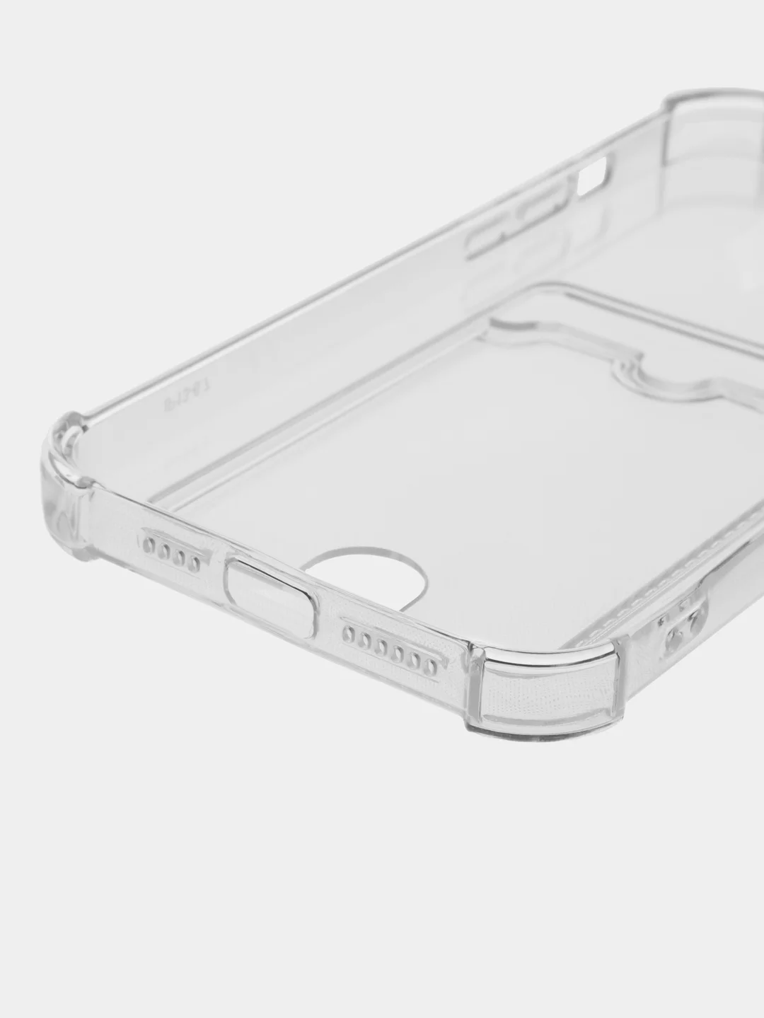 Прозрачный чехол для iPhone (Айфон) 11, 12, 13, 14, XR, 7, 8, Plus, Pro Max, с картхолдером, силиконовый