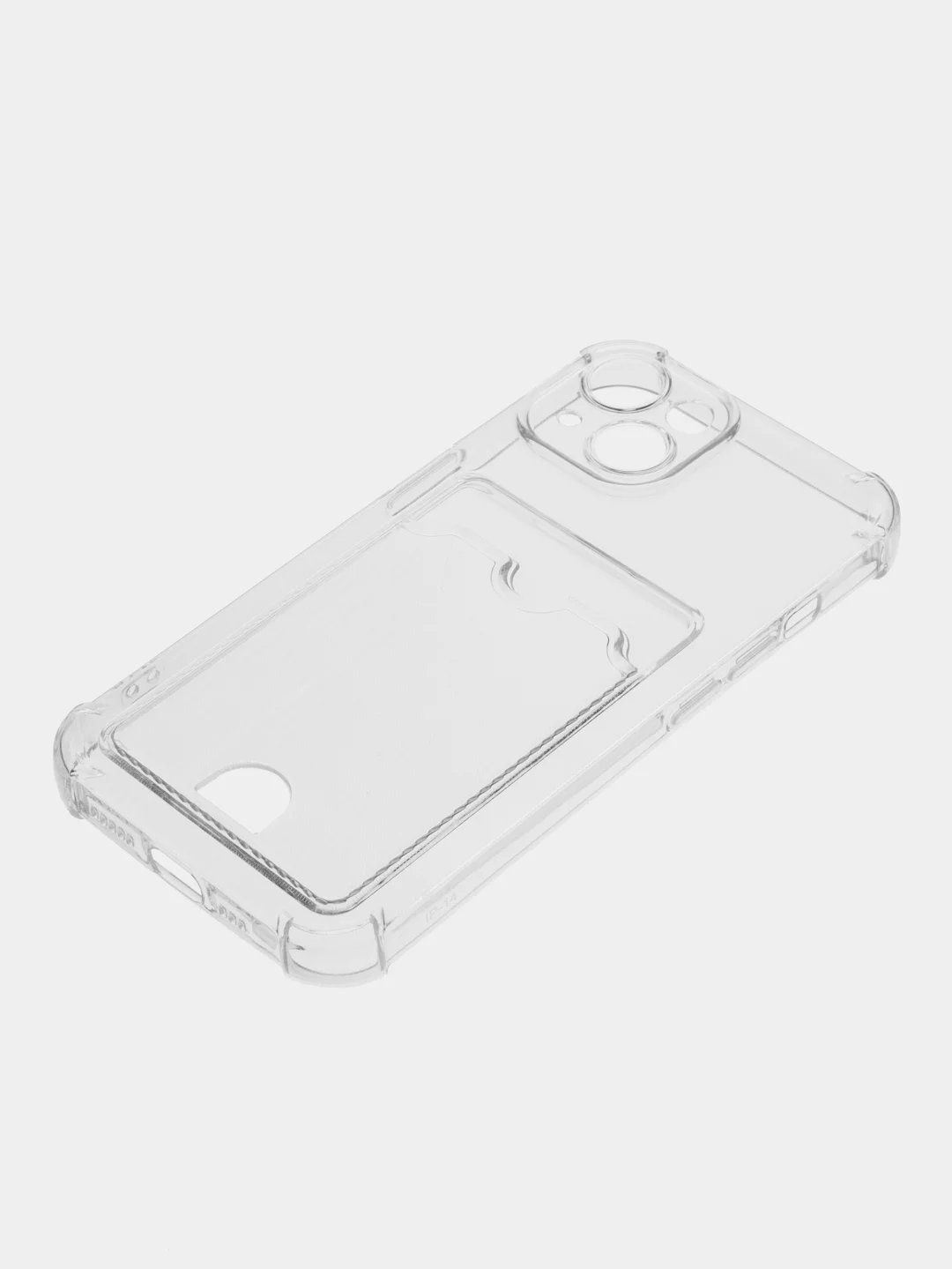 Прозрачный чехол для iPhone (Айфон) 11, 12, 13, 14, XR, 7, 8, Plus, Pro Max, с картхолдером, силиконовый