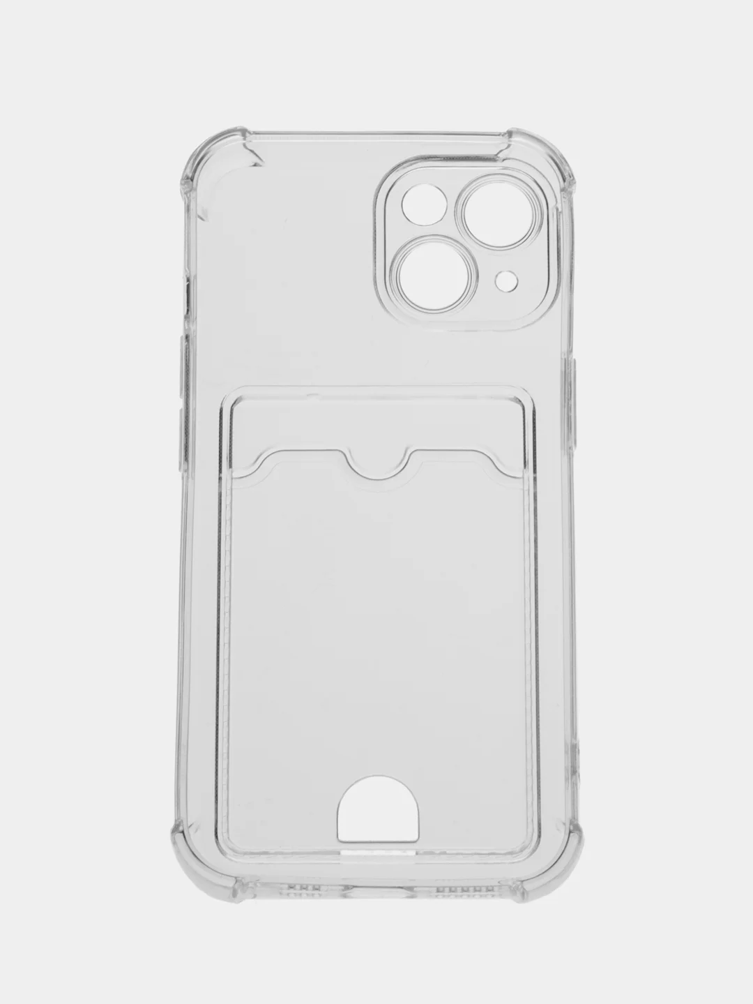 Прозрачный чехол для iPhone (Айфон) 11, 12, 13, 14, XR, 7, 8, Plus, Pro Max, с картхолдером, силиконовый