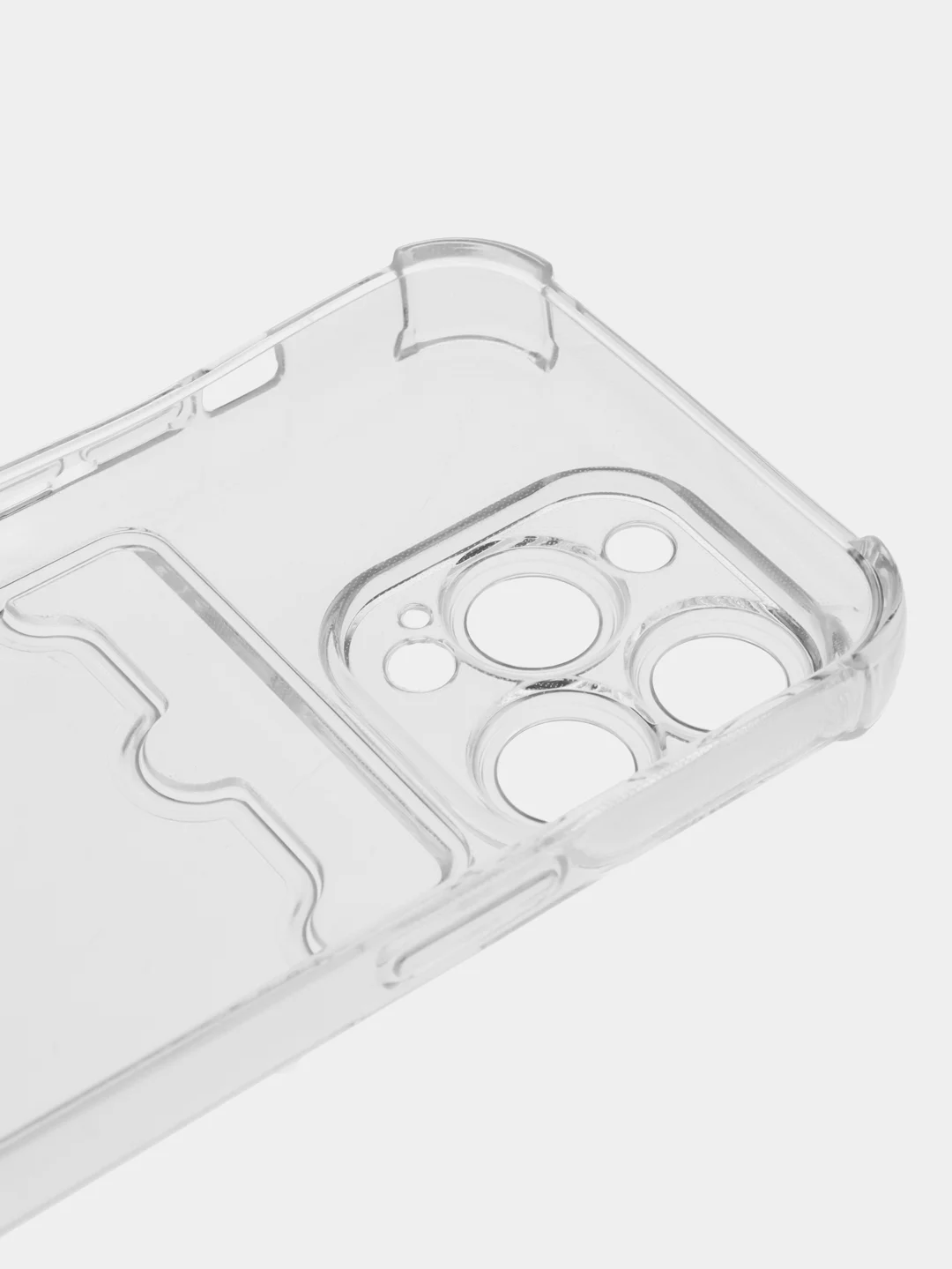 Прозрачный чехол для iPhone (Айфон) 11, 12, 13, 14, XR, 7, 8, Plus, Pro Max, с картхолдером, силиконовый