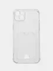 Прозрачный чехол для iPhone (Айфон) 11, 12, 13, 14, XR, 7, 8, Plus, Pro Max, с картхолдером, силиконовый