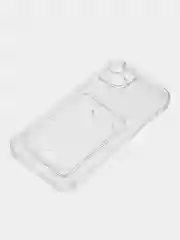 Прозрачный чехол для iPhone (Айфон) 11, 12, 13, 14, XR, 7, 8, Plus, Pro Max, с картхолдером, силиконовый