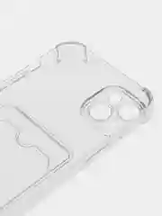 Прозрачный чехол для iPhone (Айфон) 11, 12, 13, 14, XR, 7, 8, Plus, Pro Max, с картхолдером, силиконовый