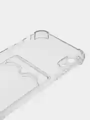 Прозрачный чехол для iPhone (Айфон) 11, 12, 13, 14, XR, 7, 8, Plus, Pro Max, с картхолдером, силиконовый