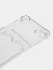 Прозрачный чехол для iPhone (Айфон) 11, 12, 13, 14, XR, 7, 8, Plus, Pro Max, с картхолдером, силиконовый