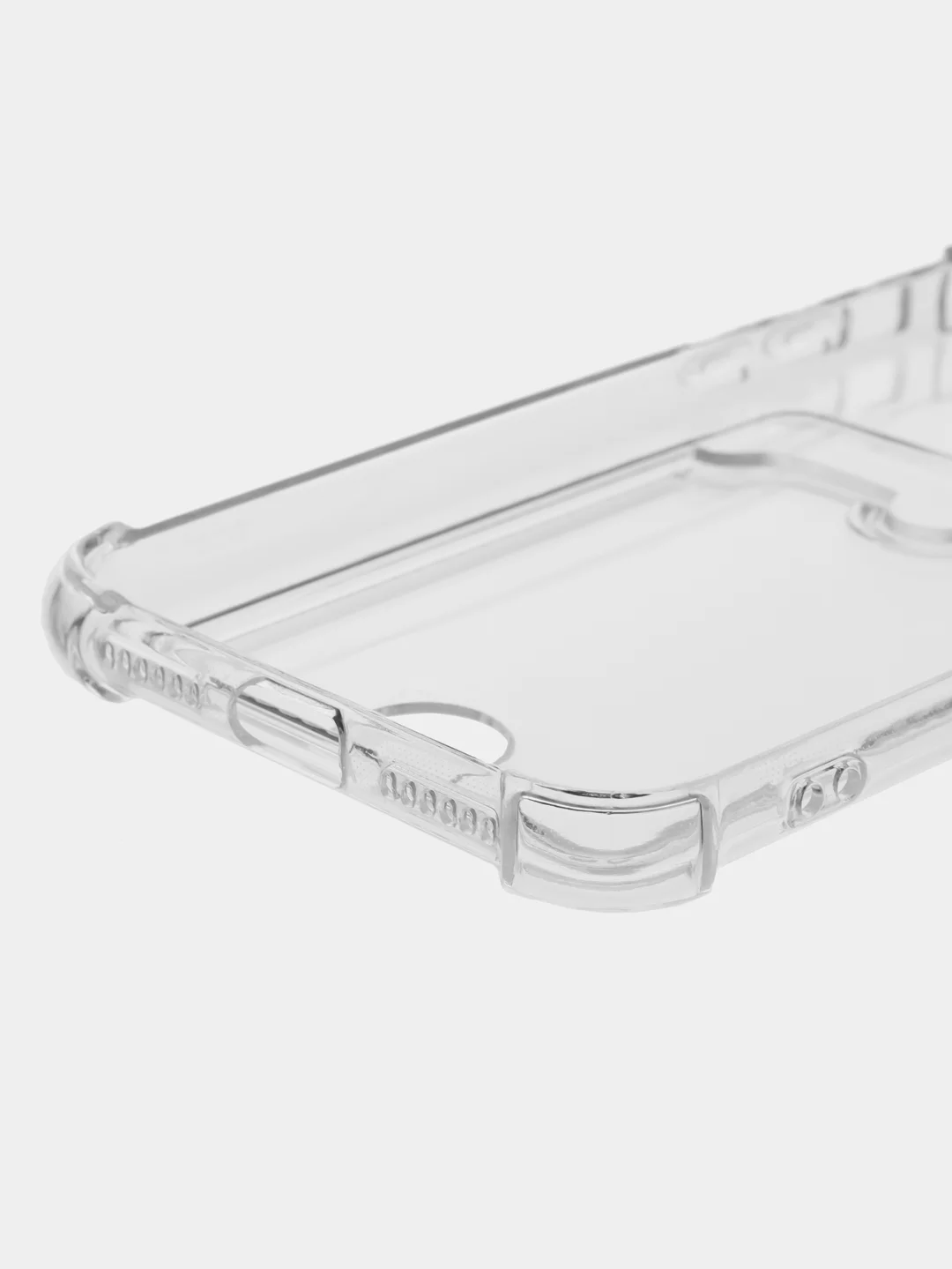 Прозрачный чехол для iPhone (Айфон) 11, 12, 13, 14, XR, 7, 8, Plus, Pro Max, с картхолдером, силиконовый