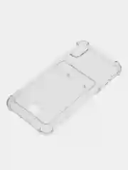 Прозрачный чехол для iPhone (Айфон) 11, 12, 13, 14, XR, 7, 8, Plus, Pro Max, с картхолдером, силиконовый