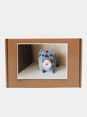 Набор для вязания мягкой игрушки амигуруми "Пушин" Pusheen, 20 см