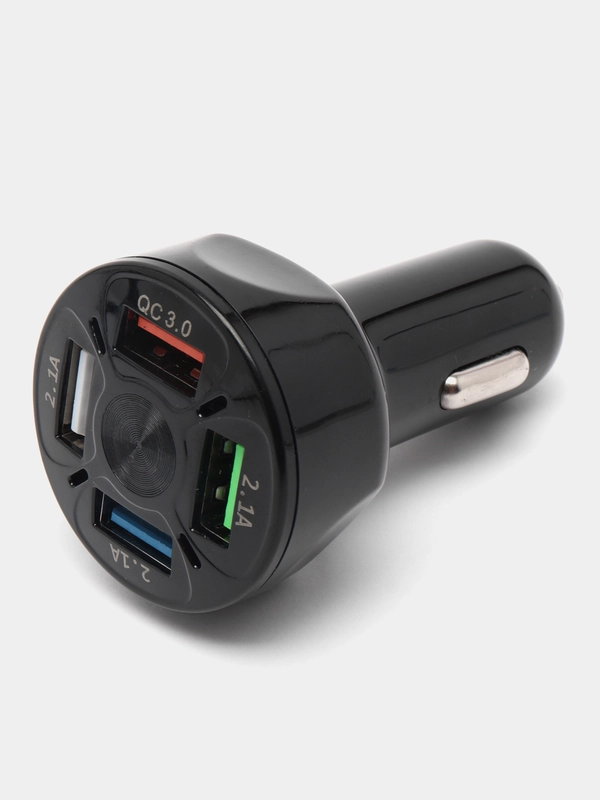 Автомобильная зарядка для телефона, с 4 USB портами и быстрой зарядкой 3.0