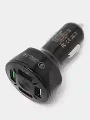 Белый автомобильная зарядка для телефона, с 4 USB портами и быстрой зарядкой 3.0