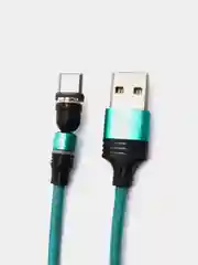 Бирюзовый кабель Charget NL circle backlight Quick charge 3.0 поворотный