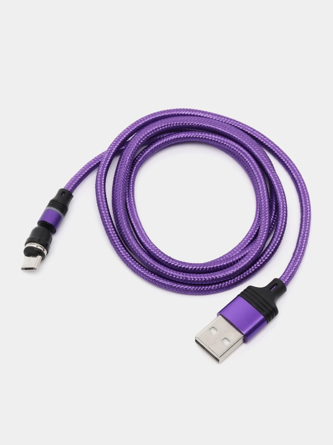 Пурпурный кабель Charget NL circle backlight Quick charge 3.0 поворотный
