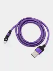 Пурпурный кабель Charget NL circle backlight Quick charge 3.0 поворотный