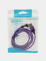 Пурпурный кабель Charget NL circle backlight Quick charge 3.0 поворотный