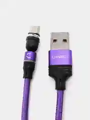 Пурпурный кабель Charget NL circle backlight Quick charge 3.0 поворотный