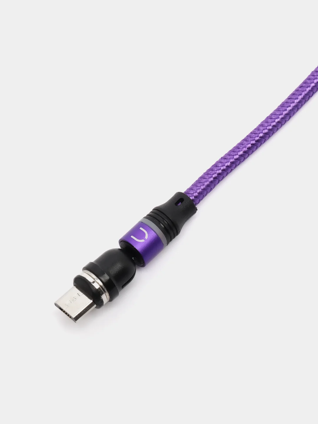 Пурпурный кабель Charget NL circle backlight Quick charge 3.0 поворотный