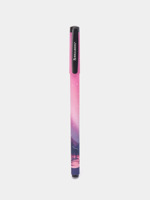 Ручка шариковая Brauberg Soft Touch Grip Stars, Синяя, мягкое покрытие, узел 0,7 мм 143715