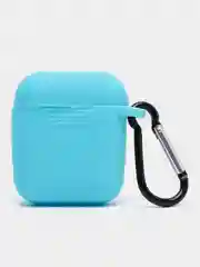 Голубой силиконовый чехол AA для наушников Apple Airpods 1/2