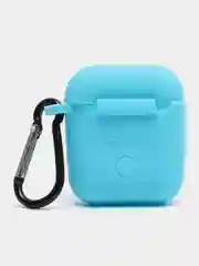 Голубой силиконовый чехол AA для наушников Apple Airpods 1/2