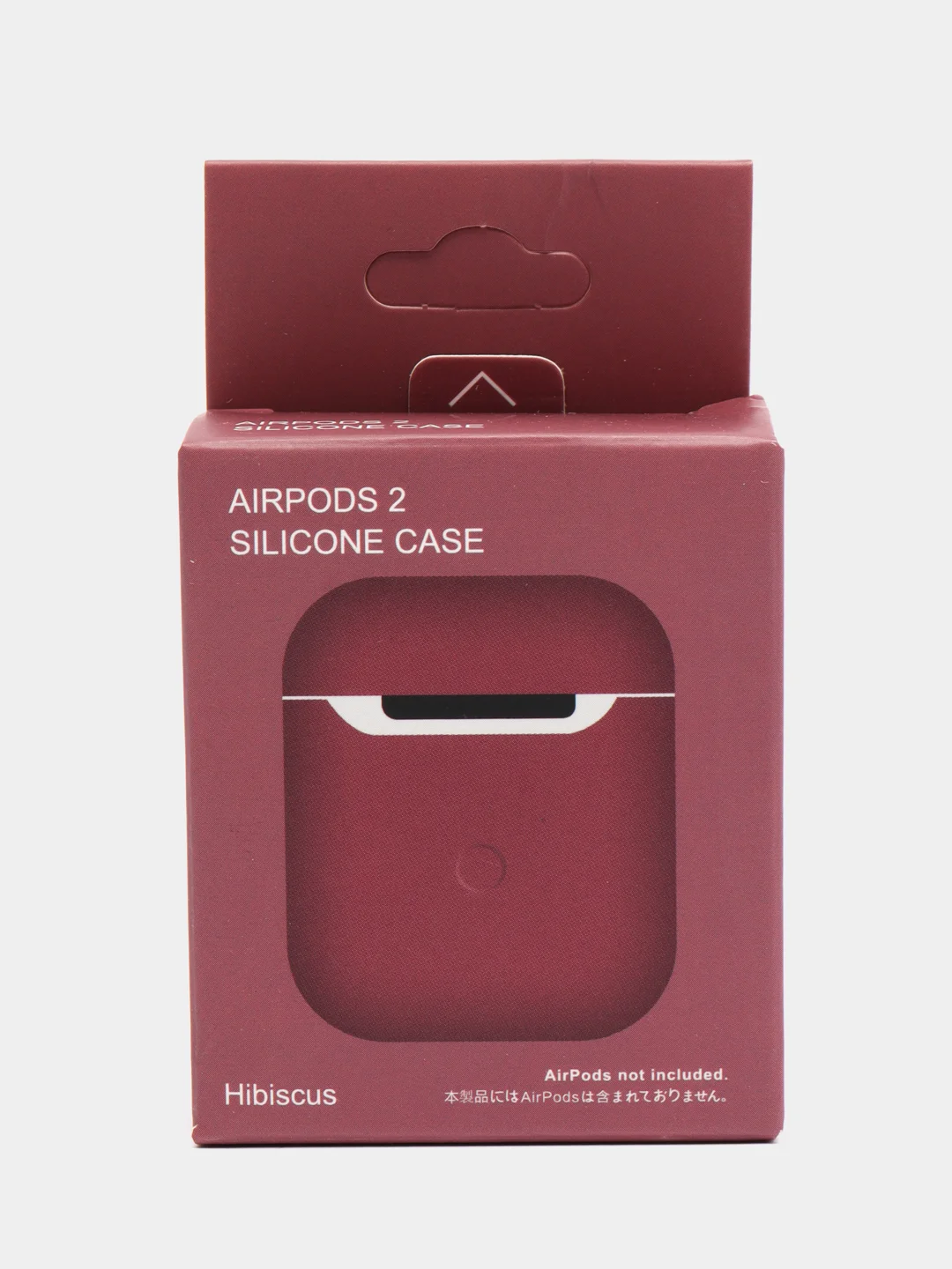 Бордовый силиконовый чехол AA для наушников Apple Airpods 1/2