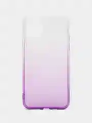 Чехол силиконовый для iPhone 11 Pro Max, прозрачный, градиент фиолетовый, LuxCase
