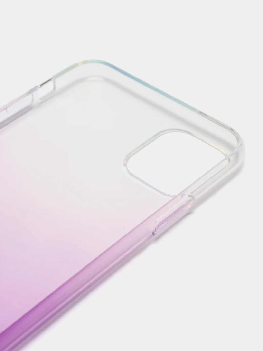 Чехол силиконовый для iPhone 11 Pro Max, прозрачный, градиент фиолетовый, LuxCase