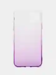Чехол силиконовый для iPhone 11 Pro Max, прозрачный, градиент фиолетовый, LuxCase