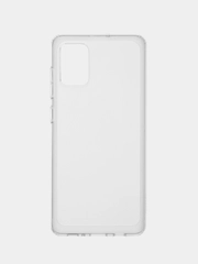 Чехол силиконовый для Samsung Galaxy A71 накладка бампер черный / прозрачный Araree