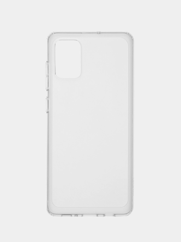 Чехол силиконовый для Samsung Galaxy A71 накладка бампер черный / прозрачный Araree