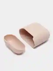 Бежевый силиконовый чехол AA для наушников Apple Airpods 1/2