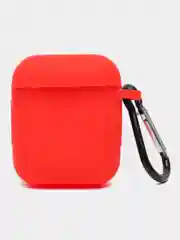 Красный силиконовый чехол AA для наушников Apple Airpods 1/2