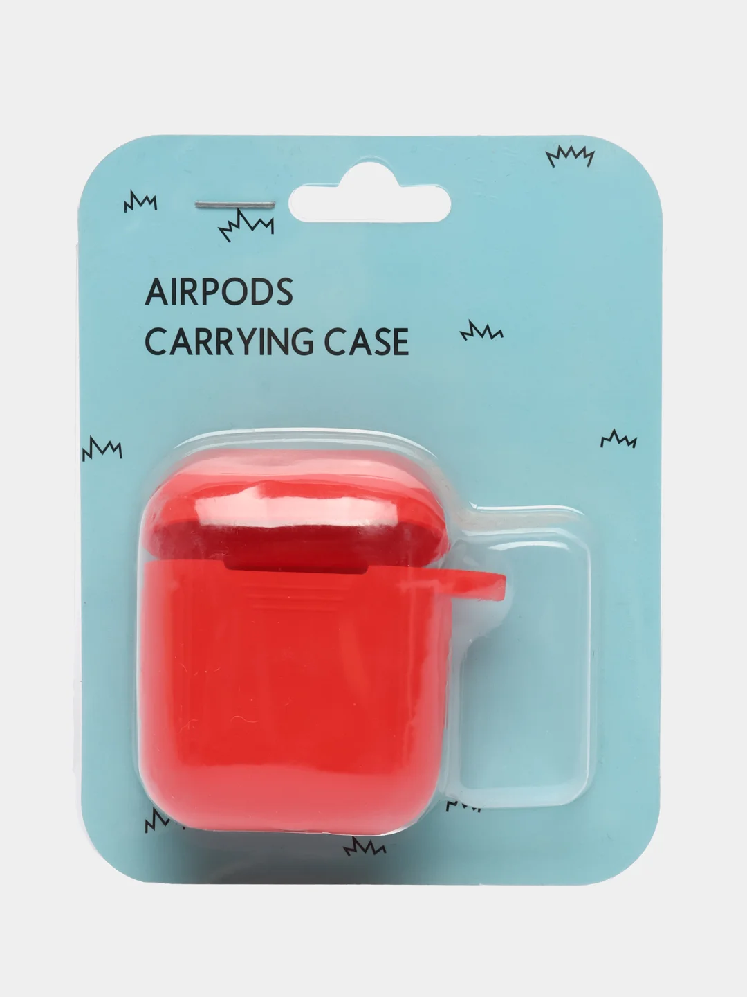Красный силиконовый чехол AA для наушников Apple Airpods 1/2