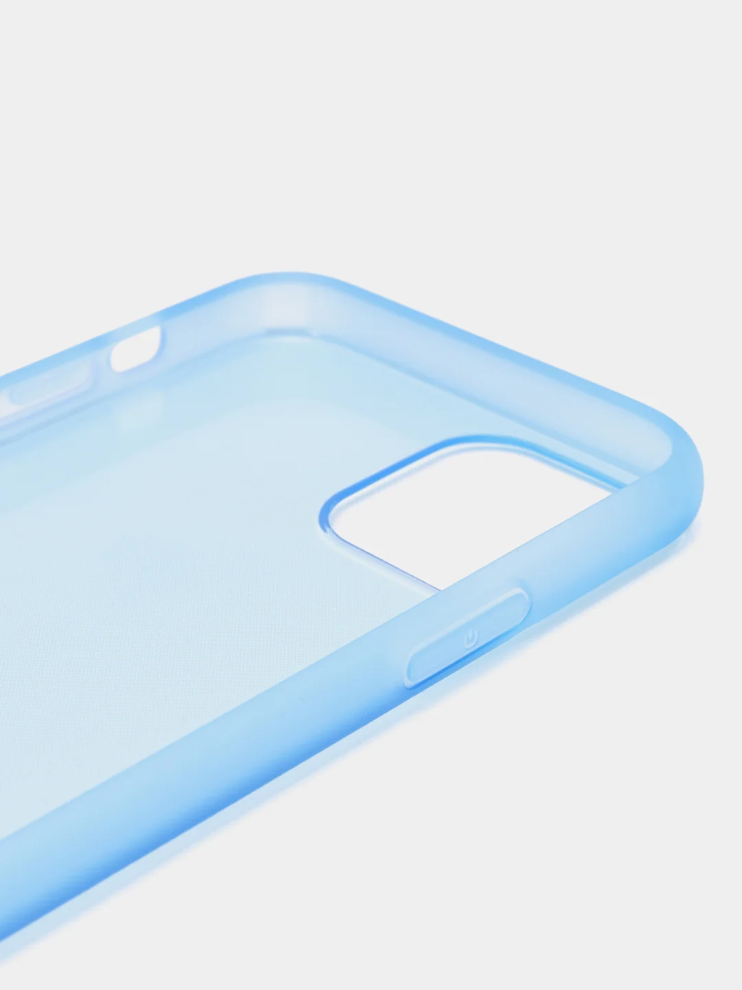 Голубой чехол силиконовый для iPhone 11 Pro, накладка, бампер, прозрачный, голубой, LuxCase