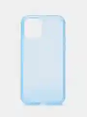 Голубой чехол силиконовый для iPhone 11 Pro, накладка, бампер, прозрачный, голубой, LuxCase