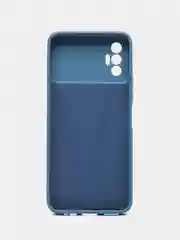 Синий чехол силиконовый для Tecno Spark 8P Microfiber, бампер, голубой, красный, синий, Borasco