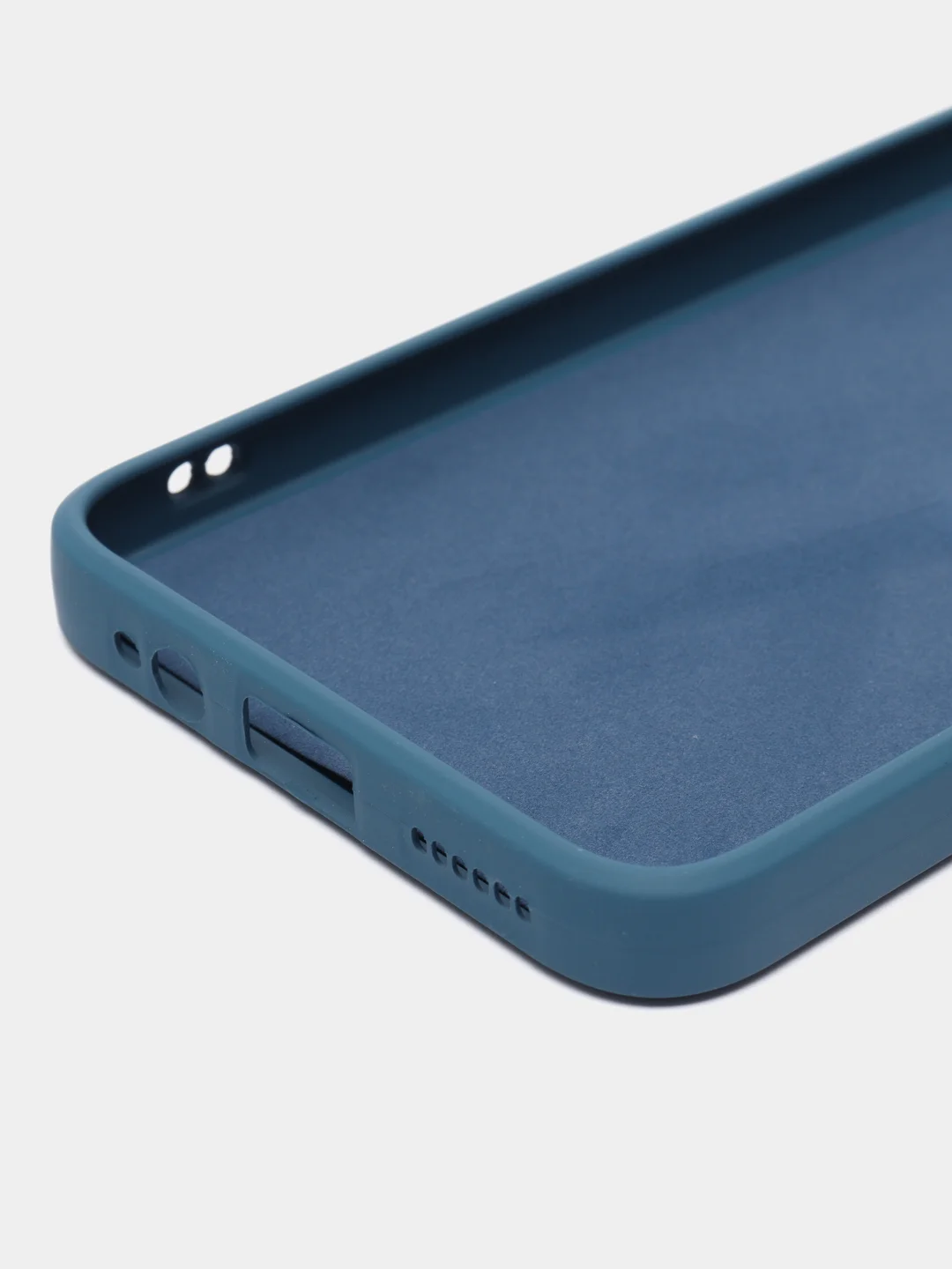Синий чехол силиконовый для Tecno Spark 8P Microfiber, бампер, голубой, красный, синий, Borasco