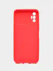 Красный чехол силиконовый для Tecno Spark 8P Microfiber, бампер, голубой, красный, синий, Borasco